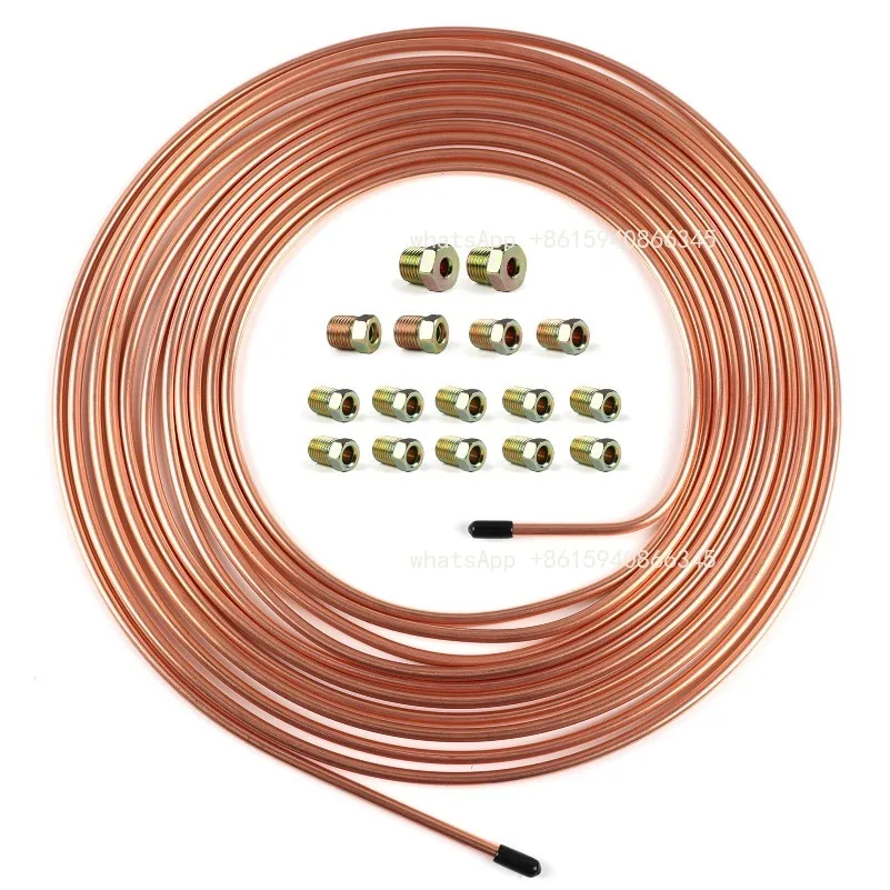 Gold copper plated 3/16 brake tube 3/16-7 meter brake tube set
Gold copper plated 3/16 brake tube 3/16-7 meter brake tube set