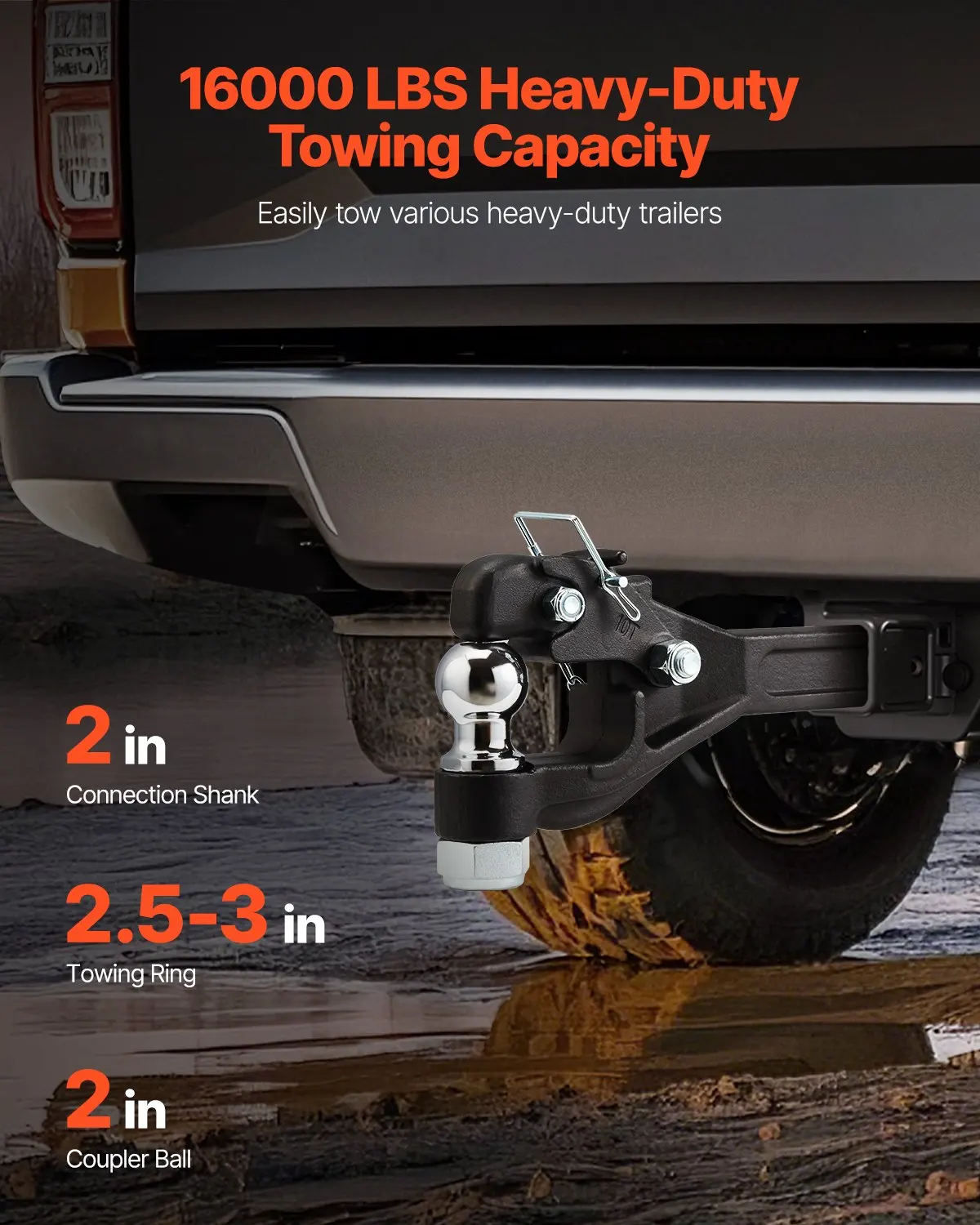 Pintle Hook, 16000 Lbs Towing Capacity, Pintle Hook Hitch For 2-inch Hitch Hook Military Receiver, Combination 2-inch Hitch
Pintle Hook, 16000 Lbs Towing Capacity, Pintle Hook Hitch For 2-inch Hitch Hook Military Receiver, Combination 2-inch Hitch