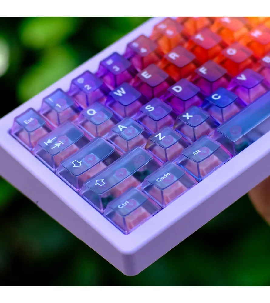 Purple gradual change ABS fog transparent keycap original high mechanical keyboard cap wooting magnetic axis bee 68
Purple gradual change ABS fog transparent keycap original high mechanical keyboard cap wooting magnetic axis bee 68