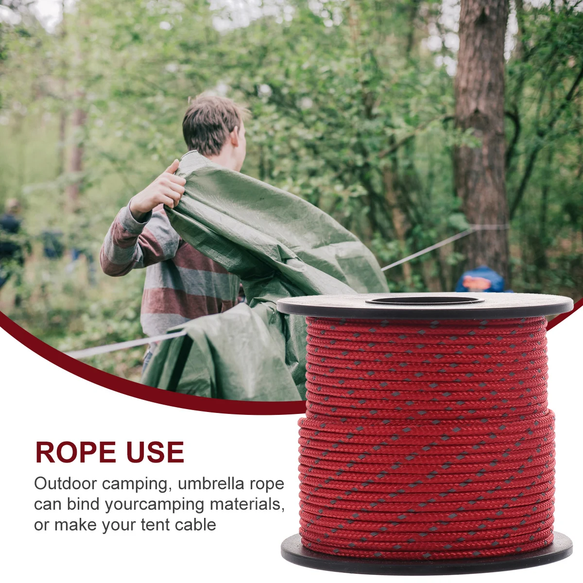31M 2.1mm Outdoor Use Reflective Rope Tent Fixed Rope Bright Color Clothesline Rope for Hiking Camping (Red)
31M 2.1mm Outdoor Use Reflective Rope Tent Fixed Rope Bright Color Clothesline Rope for Hiking Camping (Red)