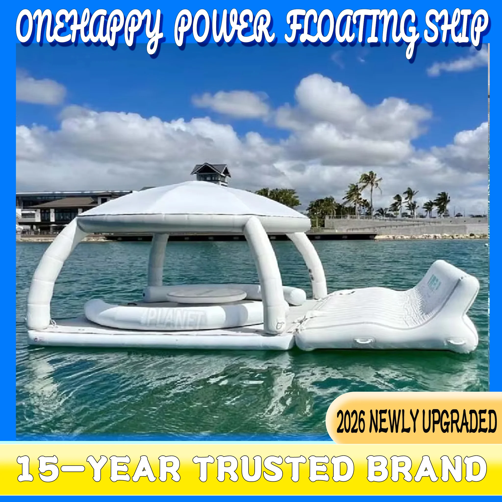 Commercial Inflatable Floating Pier Platform with Tent Summer Leisure Banana Style for Water Party Outdoor Beach Activities
Commercial Inflatable Floating Pier Platform with Tent Summer Leisure Banana Style for Water Party Outdoor Beach Activities