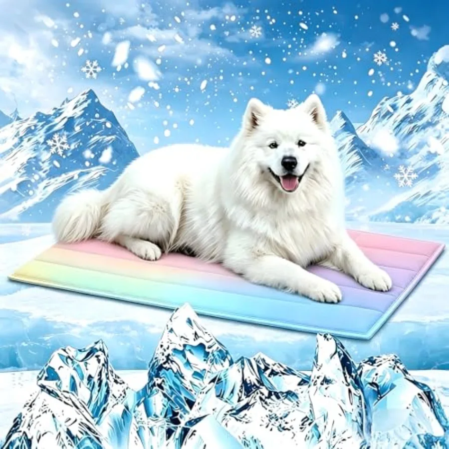Dog Cooling Mat Pet Rainbow Gradient Ice Mat Pet Ice Mat Pet Cooling Pad Cooling Gel Pad for Dogs and Cats Pet Non-Toxic PVC Su
Dog Cooling Mat Pet Rainbow Gradient Ice Mat Pet Ice Mat Pet Cooling Pad Cooling Gel Pad for Dogs and Cats Pet Non-Toxic PVC Su
