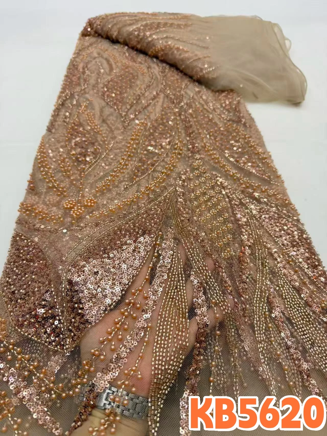 DREAMYALISI Gold Beaded Fabric White Bridal Lace Fabric French Mesh With Sequence for Wedding Party Dress Sewing African KB5620
DREAMYALISI Gold Beaded Fabric White Bridal Lace Fabric French Mesh With Sequence for Wedding Party Dress Sewing African KB5620