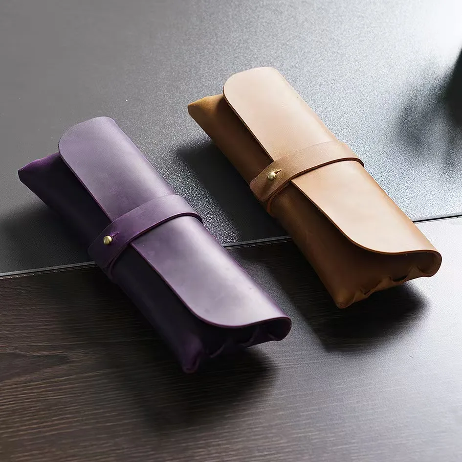 Genuine Leather Pencil Case Retro Pen Bag Large-capacity Stationery Storage Bag Cowhide Glasses Box Wholesale
Genuine Leather Pencil Case Retro Pen Bag Large-capacity Stationery Storage Bag Cowhide Glasses Box Wholesale