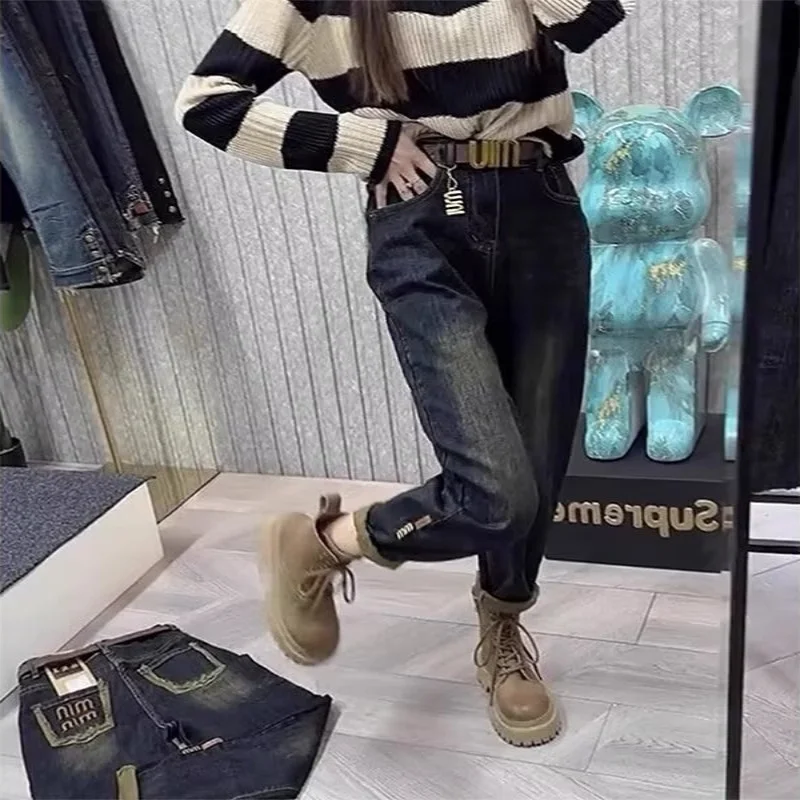 Maillard Nine point Haren Jeans for Women Spring and Summer Retro High Waist Look Thin Carrot Dad Pants
Maillard Nine point Haren Jeans for Women Spring and Summer Retro High Waist Look Thin Carrot Dad Pants