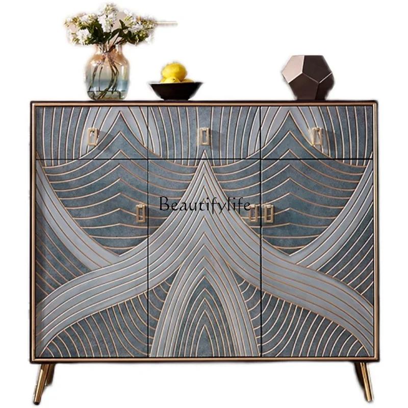 LHome entry light luxury door entrance cabinet modern simple American retro living room dining side decorative cabinet
LHome entry light luxury door entrance cabinet modern simple American retro living room dining side decorative cabinet
