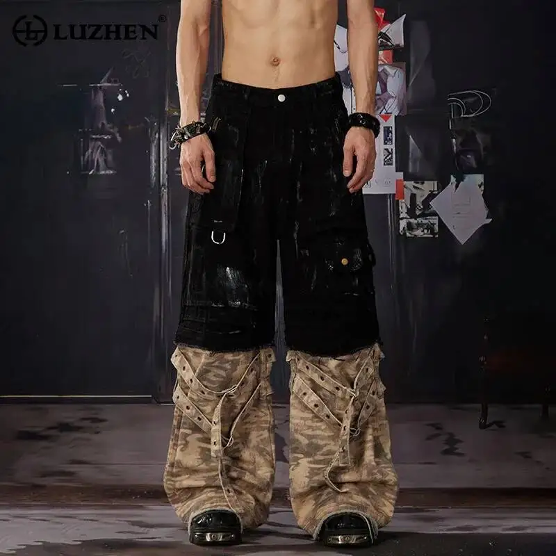 LUZHEN 2026 Summer New Personalized Splicing Detachable Leg Jeans Men's Fashion Camouflage Printed Denim Cropped Trousers JY7516
LUZHEN 2026 Summer New Personalized Splicing Detachable Leg Jeans Men's Fashion Camouflage Printed Denim Cropped Trousers JY7516