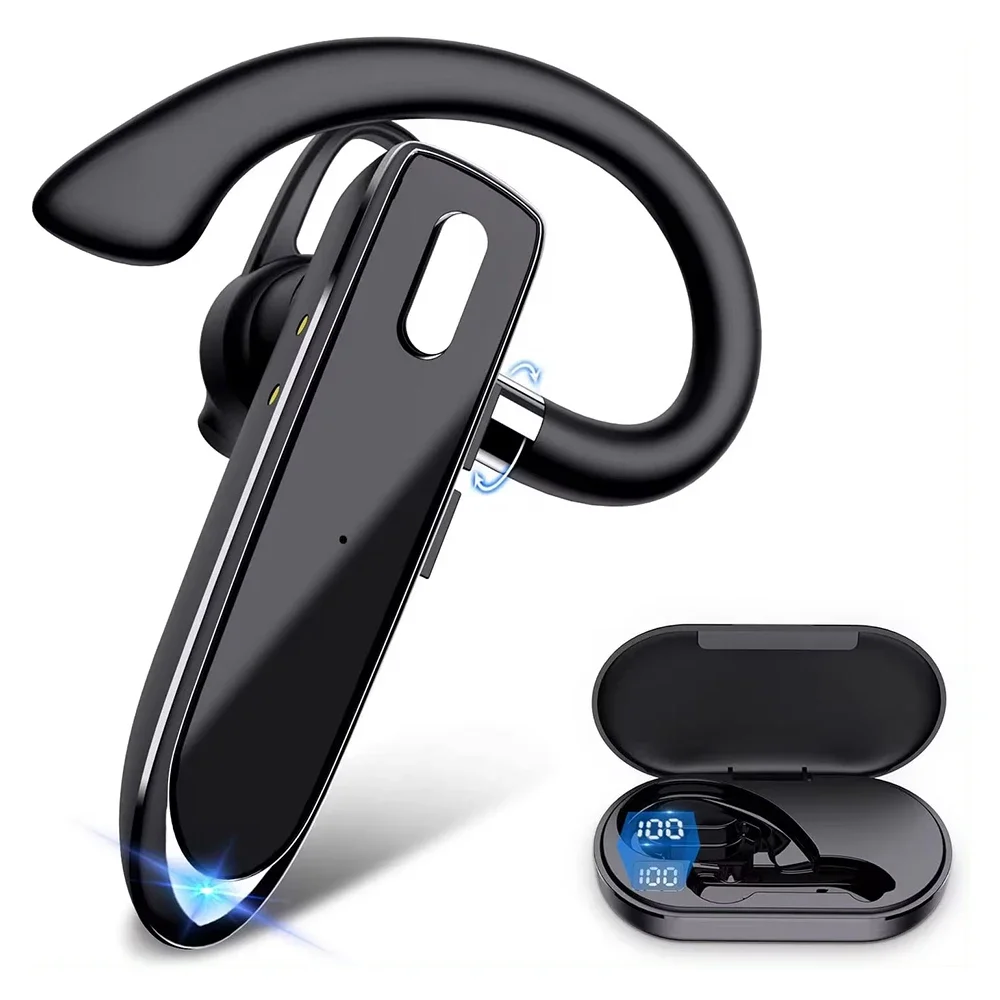 Wireless Headset,Mono Business Earbuds with Microphone V6.1,500mAh LED Charging Case,Type-C,Ideal for Sports &Truck Driver
Wireless Headset,Mono Business Earbuds with Microphone V6.1,500mAh LED Charging Case,Type-C,Ideal for Sports &Truck Driver