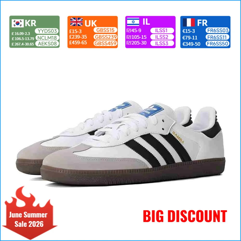 adidas Outdoor Sports Sneakers T-Toe Samba OG Classic Training Shoes for Men and Women B75806
adidas Outdoor Sports Sneakers T-Toe Samba OG Classic Training Shoes for Men and Women B75806