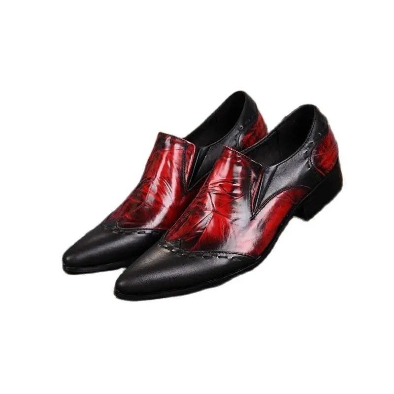 Trendy Brogue Genuine Leather Casual Party Shoes Men Personality Career Work Pointed Toe Shoes Fashion Retro Wedding Dress Shoes
Trendy Brogue Genuine Leather Casual Party Shoes Men Personality Career Work Pointed Toe Shoes Fashion Retro Wedding Dress Shoes