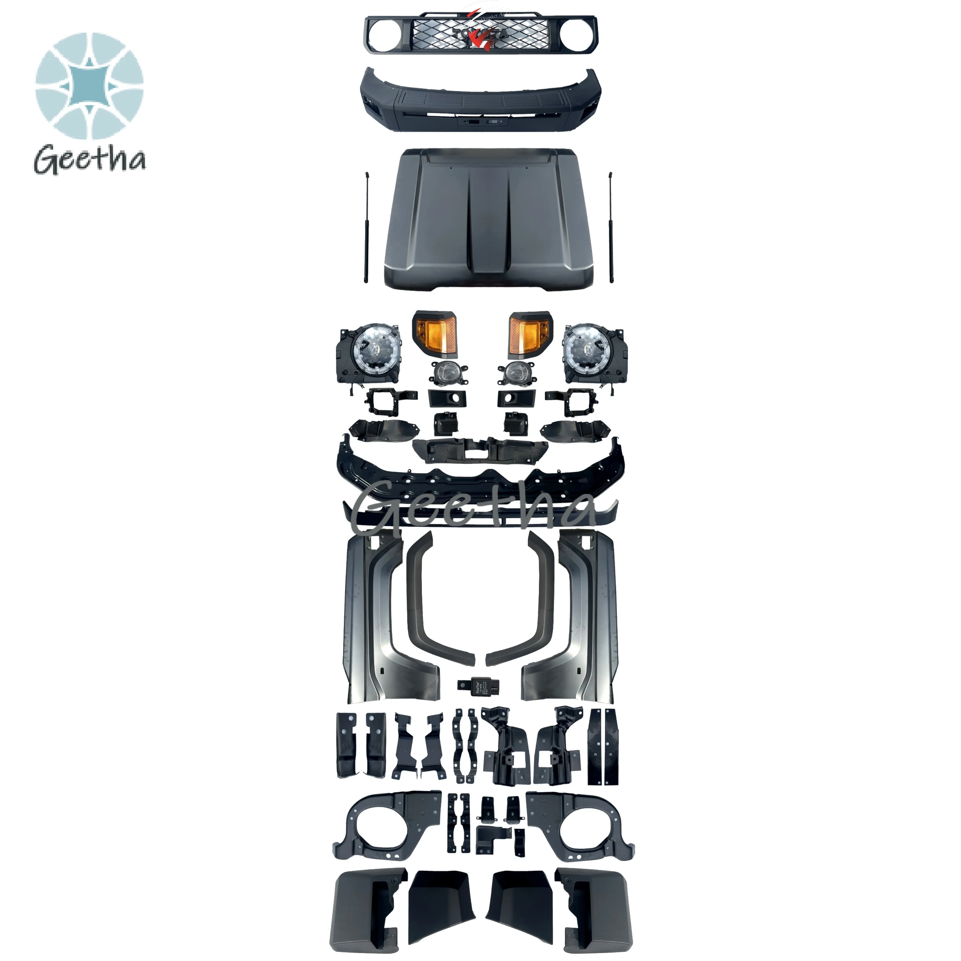 Комплект кузова Facelift для Toyota Land Curiser 70 73, 74, 75, 76, 78, 78, 79, подтяжка лица до 2024 года, новая версия премиум-класса
Комплект кузова Facelift для Toyota Land Curiser 70 73, 74, 75, 76, 78, 78, 79, подтяжка лица до 2024 года, новая версия премиум-класса