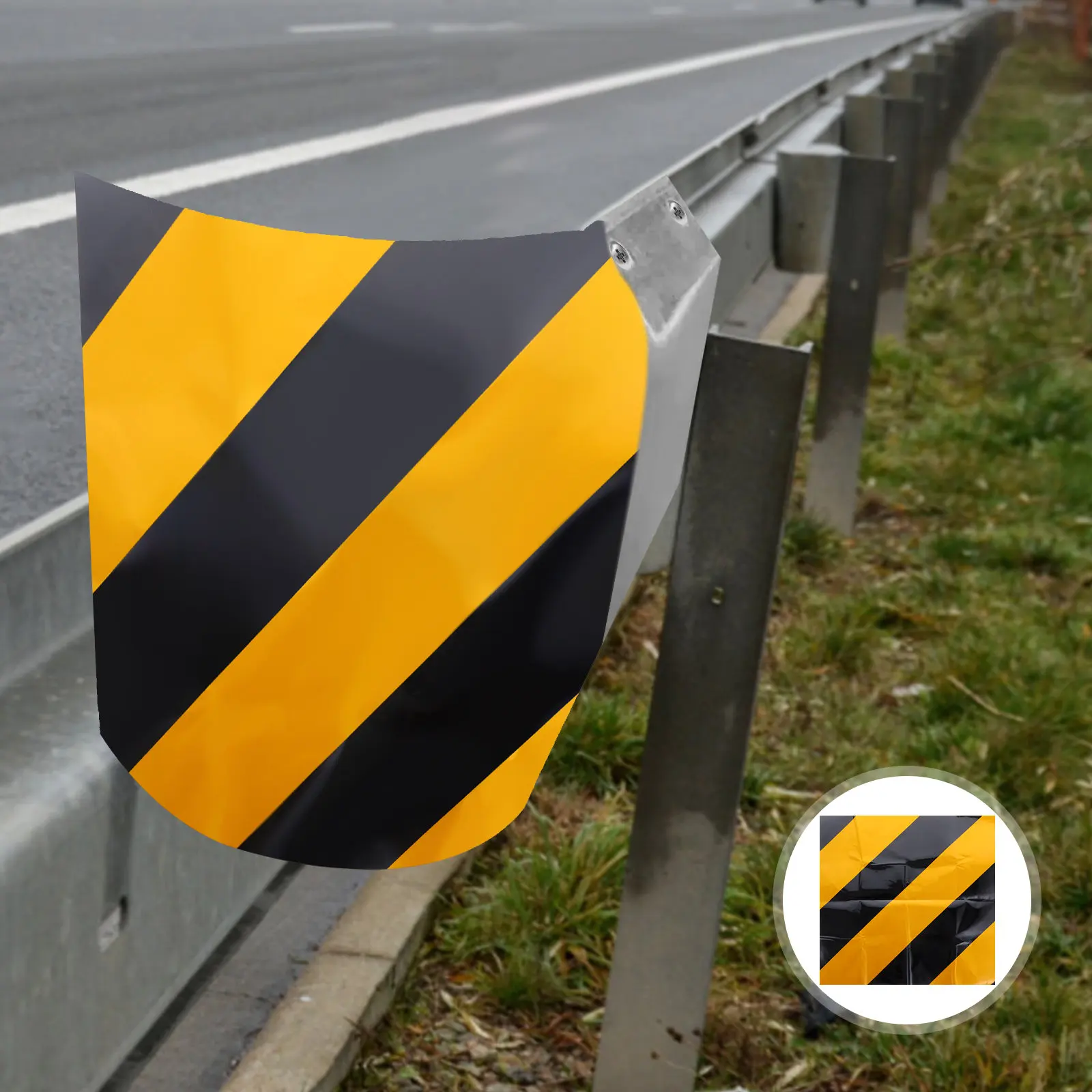 End Cap Reflective Film Highway Guardrail Warning Sticker Road Side Marker Post Reflective Stickers Emergency Reflector
End Cap Reflective Film Highway Guardrail Warning Sticker Road Side Marker Post Reflective Stickers Emergency Reflector