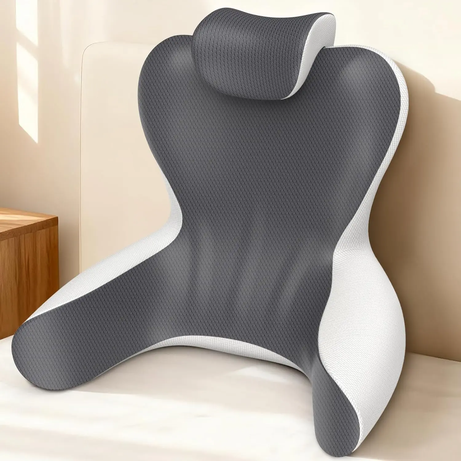 Ergonomic Reading Pillow for Bed Sitting, Lumbar & Neck Support with Arms, Ideal for Gaming and Relaxing
Ergonomic Reading Pillow for Bed Sitting, Lumbar & Neck Support with Arms, Ideal for Gaming and Relaxing
