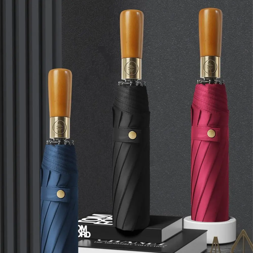 36 Bone Automatic Rain Umbrella Wood Handle UV Protection Women's Parasol Vintage Portable Folding Umbrella Men's Business
36 Bone Automatic Rain Umbrella Wood Handle UV Protection Women's Parasol Vintage Portable Folding Umbrella Men's Business