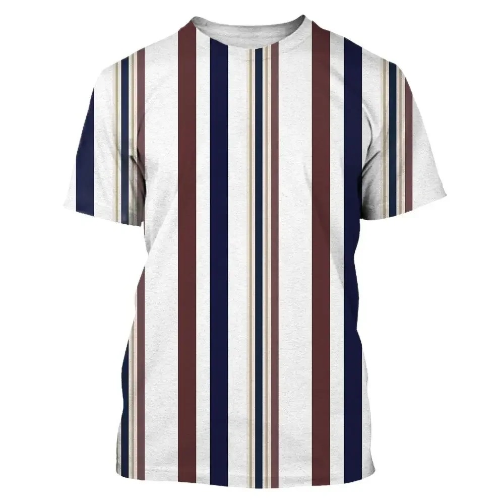 New Summer Striped 3D Printed Men's Simple Slim Elegant Sports Fashion Casual Large Size Round Neck Short Sleeve T-shirts Tops
New Summer Striped 3D Printed Men's Simple Slim Elegant Sports Fashion Casual Large Size Round Neck Short Sleeve T-shirts Tops
