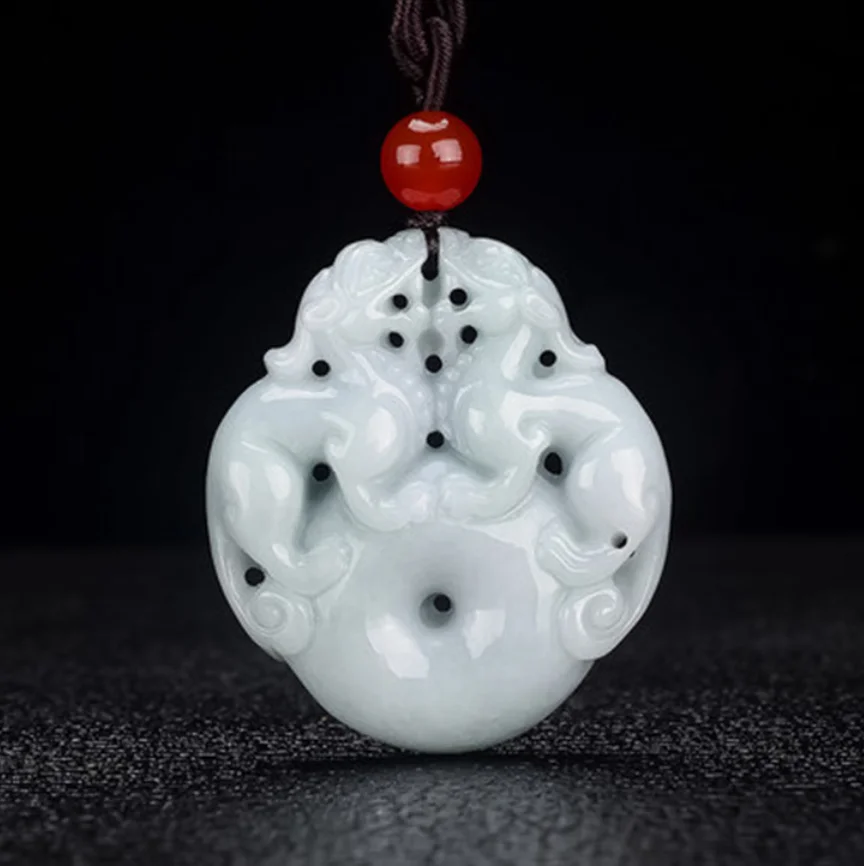 Fine Jewelry Natural Jade A+ Jadeite Double Pixiu Peace Buckle Men's and Women's Jade Pendant
Fine Jewelry Natural Jade A+ Jadeite Double Pixiu Peace Buckle Men's and Women's Jade Pendant