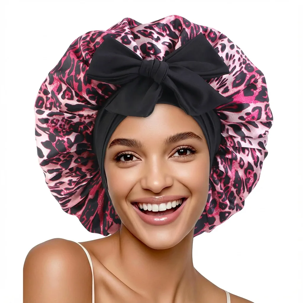 3 Pcs Women Satin Tie Bonnet Spandex Leopard Sleeping Hat Elastic Night Shower Cap Hair Head Cover Wrap Nightcap Turban
3 Pcs Women Satin Tie Bonnet Spandex Leopard Sleeping Hat Elastic Night Shower Cap Hair Head Cover Wrap Nightcap Turban