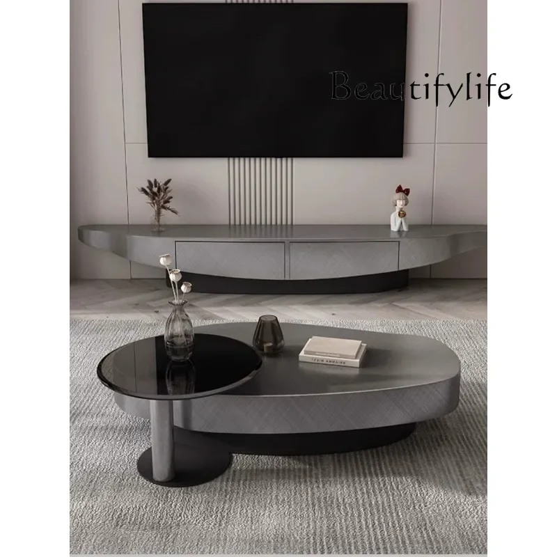 Italian special-shaped stainless steel mango coffee table living room size coffee table TV cabinet combination modern
Italian special-shaped stainless steel mango coffee table living room size coffee table TV cabinet combination modern