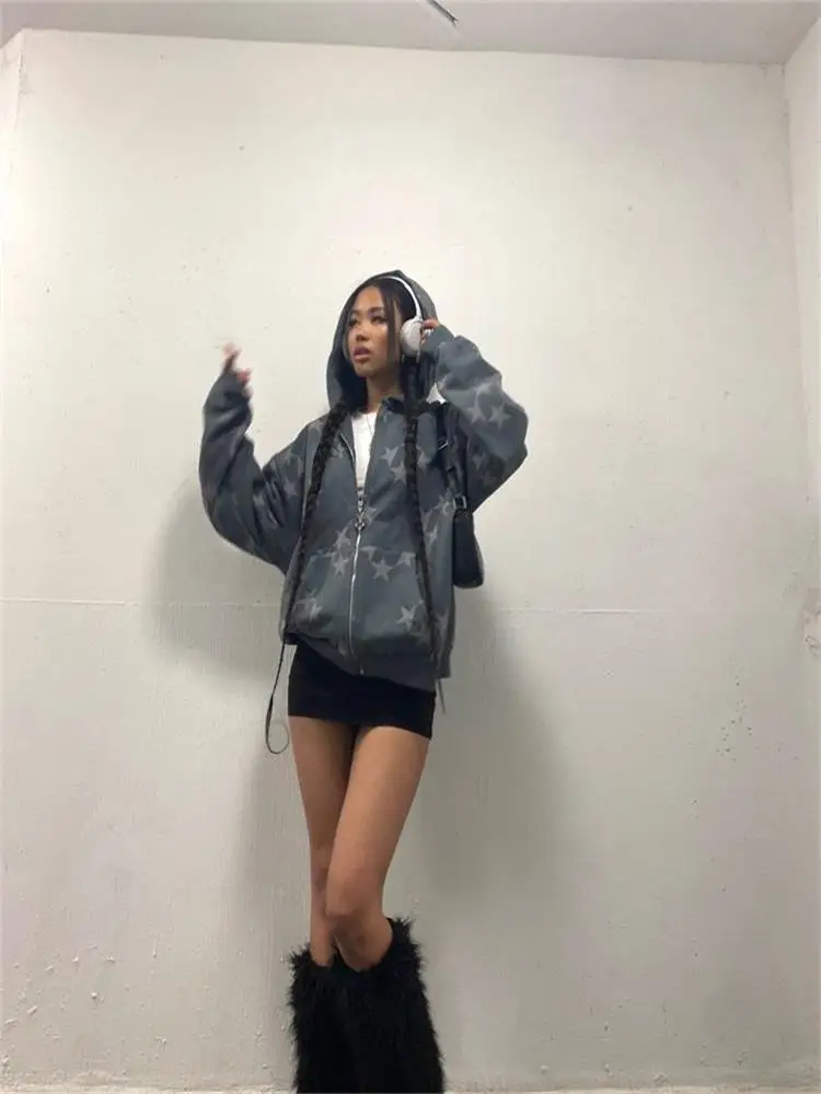 Осенне-зимний американский унисекс со звездами, повседневный модный кардиган с капюшоном для пары, верхняя толстовка с капюшоном
Осенне-зимний американский унисекс со звездами, повседневный модный кардиган с капюшоном для пары, верхняя толстовка с капюшоном