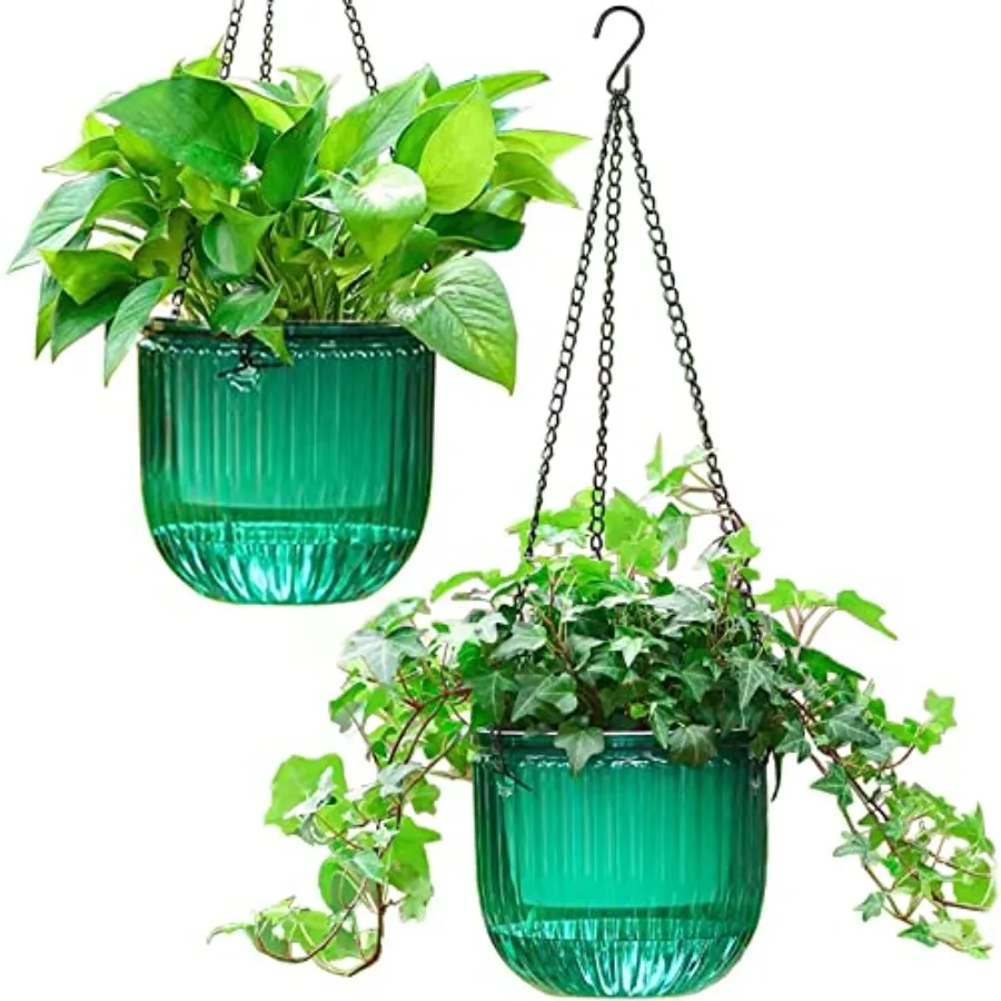 2 Pack Self Watering Hanging Planters Indoor Flower Pots 6.5 Inch Outdoor Hanging Basket Plant Hanger with 3Hooks Drainage Hole
2 Pack Self Watering Hanging Planters Indoor Flower Pots 6.5 Inch Outdoor Hanging Basket Plant Hanger with 3Hooks Drainage Hole