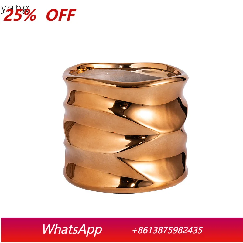 CX electroplated ceramic flower pot light luxury high-end household pot
CX electroplated ceramic flower pot light luxury high-end household pot
