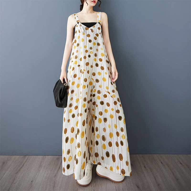 Комбинезоны в горошек в стиле ретро, женские летние свободные повседневные ленивые брюки с v-образным вырезом и широкими штанинами, тонкая юбка с высокой талией
Комбинезоны в горошек в стиле ретро, женские летние свободные повседневные ленивые брюки с v-образным вырезом и широкими штанинами, тонкая юбка с высокой талией