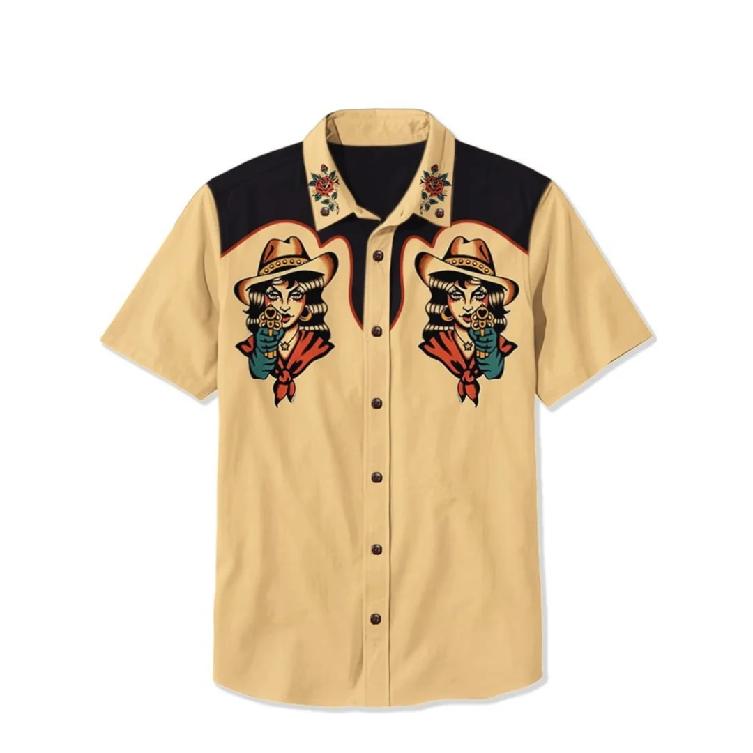 Retro Men's Short Sleeved Shirt Hawaiian Tops Ethnic Style 3D Print Casual Fashion Summer leisure Men's shirts y2k Clothing tops
Retro Men's Short Sleeved Shirt Hawaiian Tops Ethnic Style 3D Print Casual Fashion Summer leisure Men's shirts y2k Clothing tops