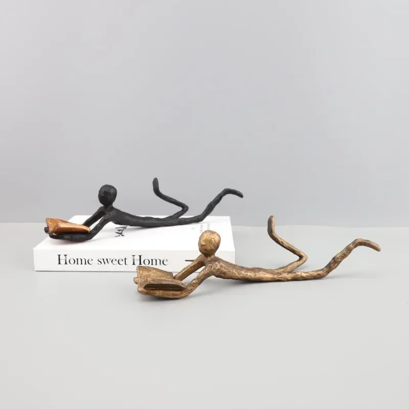 Prone Posture Figures Reader Statue Alloy Artwork Desk Decoration Golden/black Reader Characters Sculpture Modern Home Decor
Prone Posture Figures Reader Statue Alloy Artwork Desk Decoration Golden/black Reader Characters Sculpture Modern Home Decor