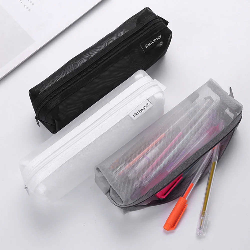 Transparent Pencil Case Mesh Pen Bag Stationery Bag Large Capacity Storage Bag Cosmetic Bag Stationery Office School Supplies
Transparent Pencil Case Mesh Pen Bag Stationery Bag Large Capacity Storage Bag Cosmetic Bag Stationery Office School Supplies
