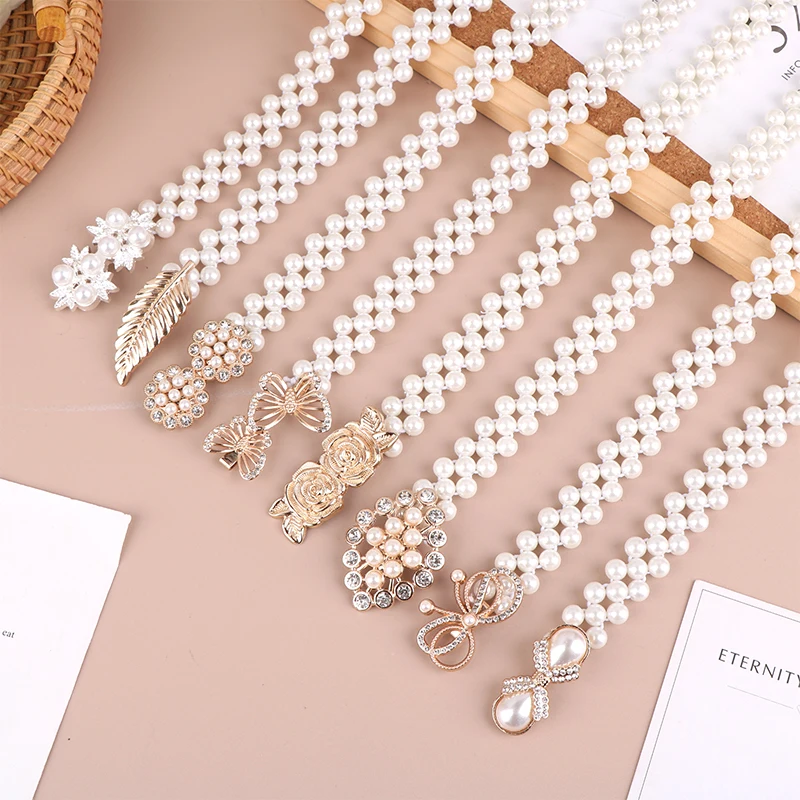 Retro Imitation Pearl Belt Waist Chain Women Versatile Elegant Elastic Waistband With Diamond Jeans Dress Clothing Accessories
Retro Imitation Pearl Belt Waist Chain Women Versatile Elegant Elastic Waistband With Diamond Jeans Dress Clothing Accessories
