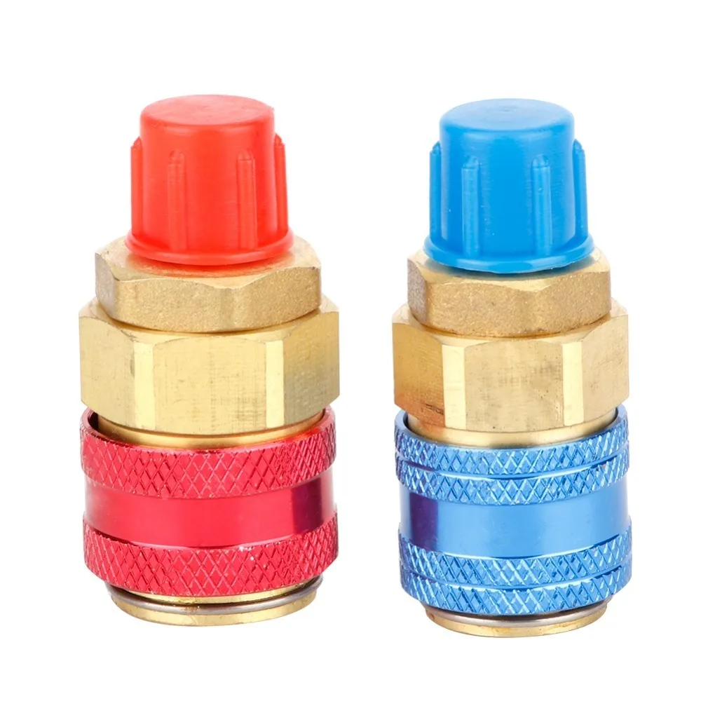 2PCS R134A Quick Coupler Connector Matching Dust Caps Corrosion Resistant Pressure Quick Coupler Universal Red & Blue
2PCS R134A Quick Coupler Connector Matching Dust Caps Corrosion Resistant Pressure Quick Coupler Universal Red & Blue