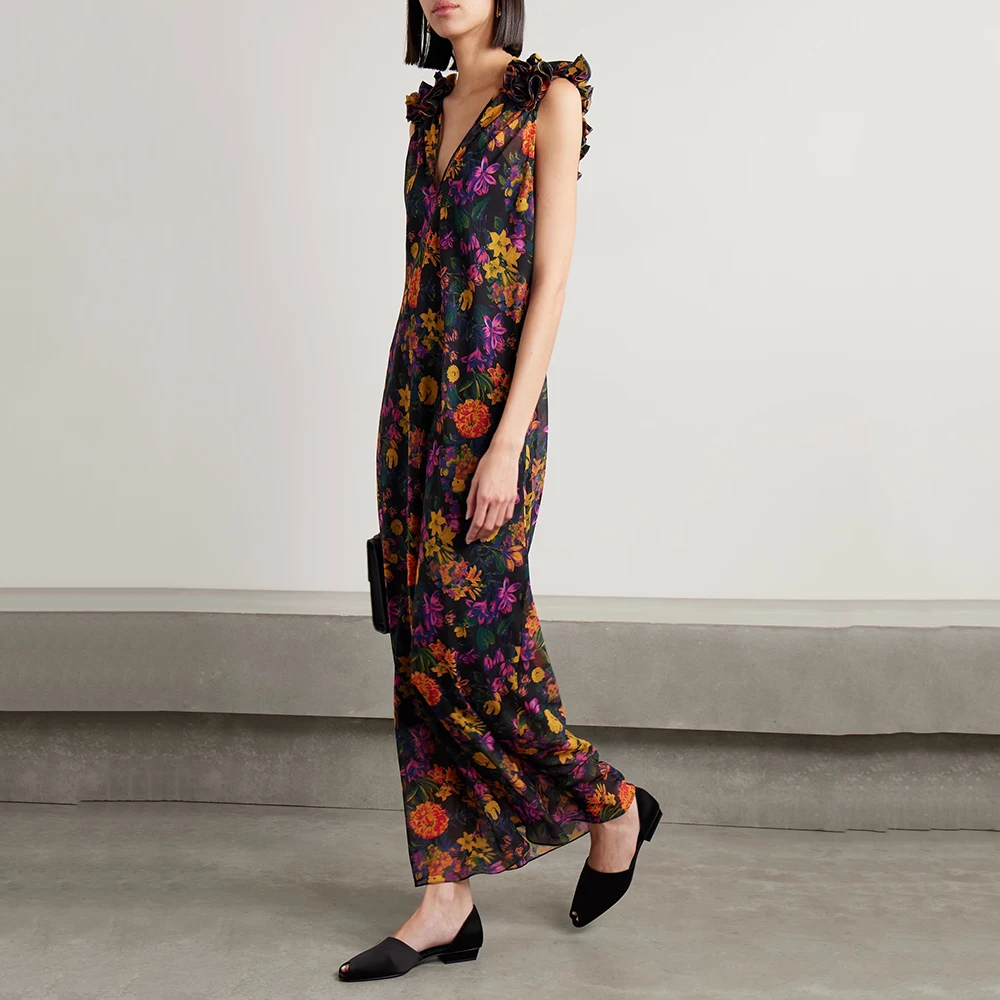 2024 Spring New Women's Dress Y2k Fashion Printed Stereoscopic Flower Decoration Slightly Sheer V-Neck Sleeveless Long Dresses
2024 Spring New Women's Dress Y2k Fashion Printed Stereoscopic Flower Decoration Slightly Sheer V-Neck Sleeveless Long Dresses