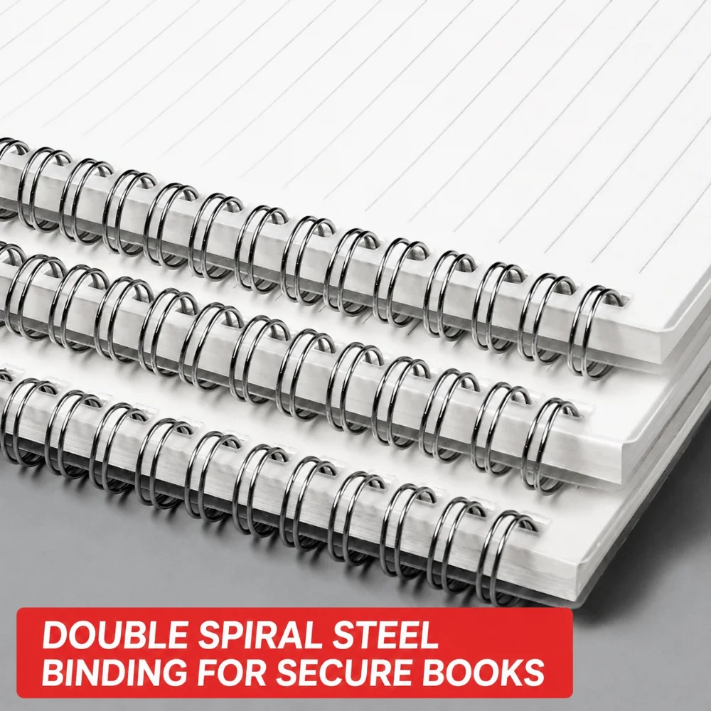 Portable B5 Notebook 60 Sheets Side-Bound Lined Notebook Double Spiral Spiral Notebook Note-Taking
Portable B5 Notebook 60 Sheets Side-Bound Lined Notebook Double Spiral Spiral Notebook Note-Taking