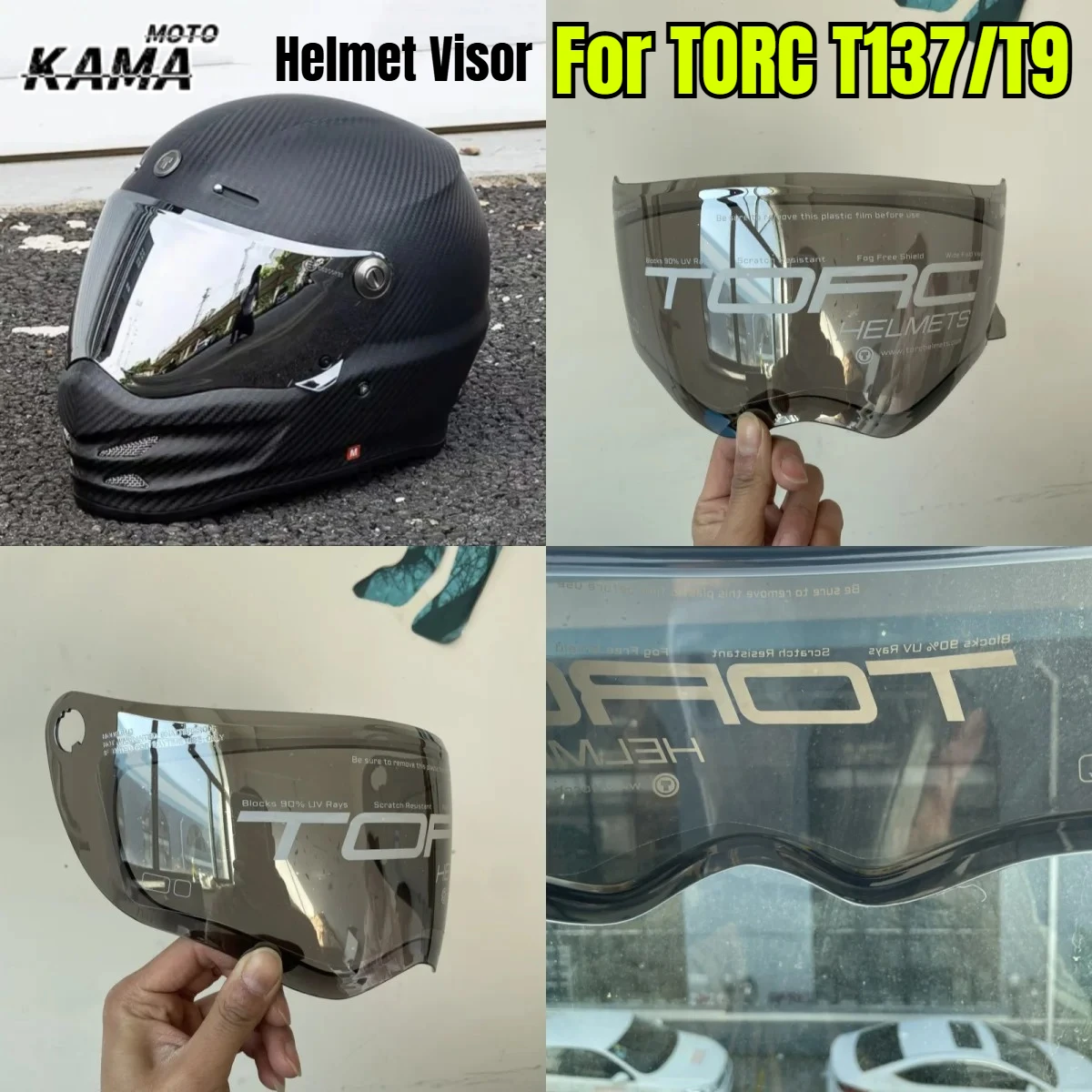 TORC T137/T9 Helmet Visor Transparent/black Anti-fog/light Black Anti-fog/silver-plated Anti-fog Helmet Accessories Visière Moto
TORC T137/T9 Helmet Visor Transparent/black Anti-fog/light Black Anti-fog/silver-plated Anti-fog Helmet Accessories Visière Moto
