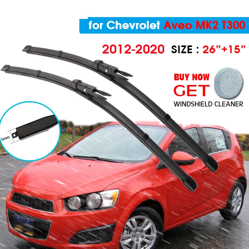 Car Wiper Blade For Chevrolet Aveo MK2 T300 26"+15" 2012-2020 Auto Windscreen Windshield Wipers Blades Window Fit Pinch Tab Arm
Car Wiper Blade For Chevrolet Aveo MK2 T300 26"+15" 2012-2020 Auto Windscreen Windshield Wipers Blades Window Fit Pinch Tab Arm