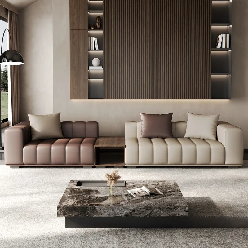 Piano first layer cowhide Italian minimalist light luxury living room large apartment
Piano first layer cowhide Italian minimalist light luxury living room large apartment