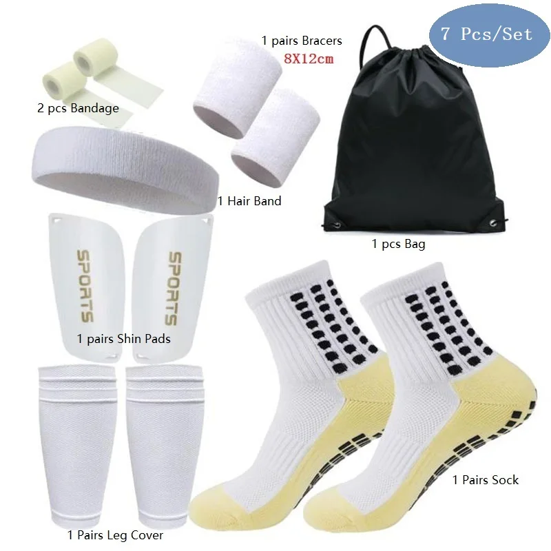 7Pcs Set High Elastic Football Shin Guards Socks man Leg Coveradult Youth Outdoor Sports Protective Non-slip Men Soccer Socks
7Pcs Set High Elastic Football Shin Guards Socks man Leg Coveradult Youth Outdoor Sports Protective Non-slip Men Soccer Socks