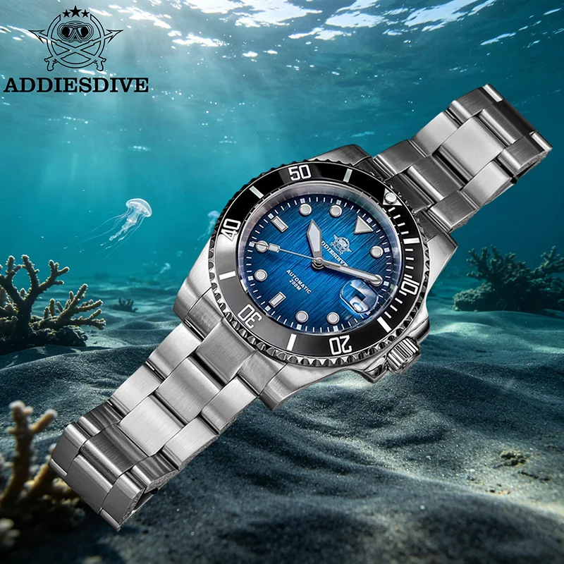 ADDIESDIVE 8215 Men's Automatic Mechanical Watch Top Brand Sapphire Glass Luminous Ceramic Bezel Underwater Watches 200m New
ADDIESDIVE 8215 Men's Automatic Mechanical Watch Top Brand Sapphire Glass Luminous Ceramic Bezel Underwater Watches 200m New
