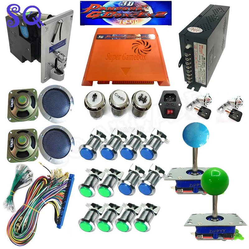 DIY Arcade Game Kit Pandora Game Box 4300 in 1 Power Speaker Coin Acceptor Arcade LED Button For Arcade Video Game Console
DIY Arcade Game Kit Pandora Game Box 4300 in 1 Power Speaker Coin Acceptor Arcade LED Button For Arcade Video Game Console