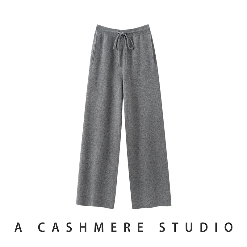 Осенне-зимние женские брюки из 100% кашемира, утепленные, с широкими штанинами, повседневные, простой стиль, для офиса, мягкие, теплые, вязаные кашемировые брюки
Осенне-зимние женские брюки из 100% кашемира, утепленные, с широкими штанинами, повседневные, простой стиль, для офиса, мягкие, теплые, вязаные кашемировые брюки