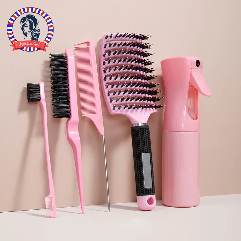 5pcs magic hair brush set Detangling curls brush Rat Tail Comb Edge Hair Brush Salon Professional hair styling tools
5pcs magic hair brush set Detangling curls brush Rat Tail Comb Edge Hair Brush Salon Professional hair styling tools