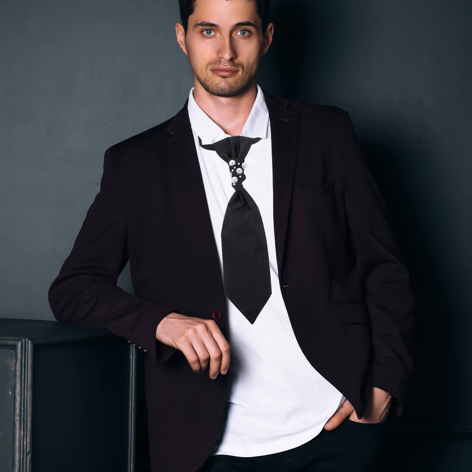 Men Formal Wear Tie Polyester Yarn Pearl Decor Wedding Party Photo Scene Versatile Stylish Long Lasting Comfortable
Men Formal Wear Tie Polyester Yarn Pearl Decor Wedding Party Photo Scene Versatile Stylish Long Lasting Comfortable