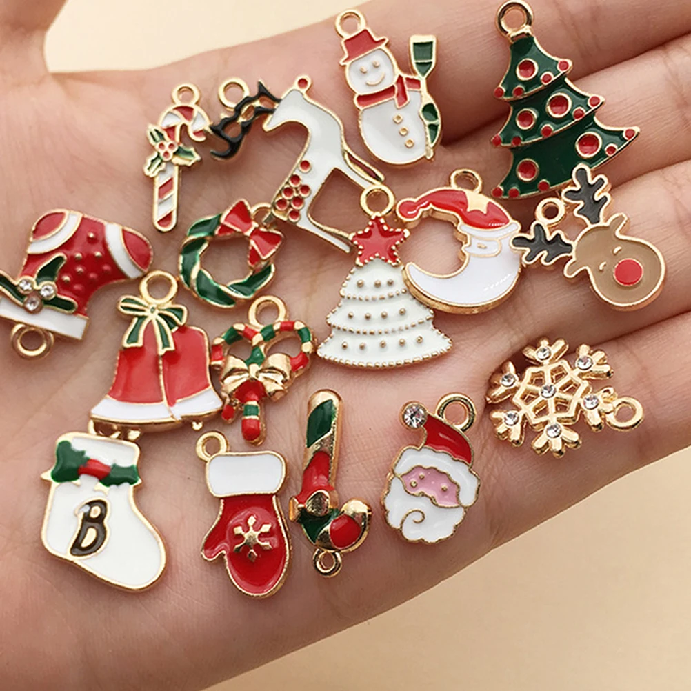 Christmas Decorative Pendants Alloy Mini Ornaments Jewelry Accessories with Hole DIY Craft Charms Earrings Making Xmas Style
Christmas Decorative Pendants Alloy Mini Ornaments Jewelry Accessories with Hole DIY Craft Charms Earrings Making Xmas Style