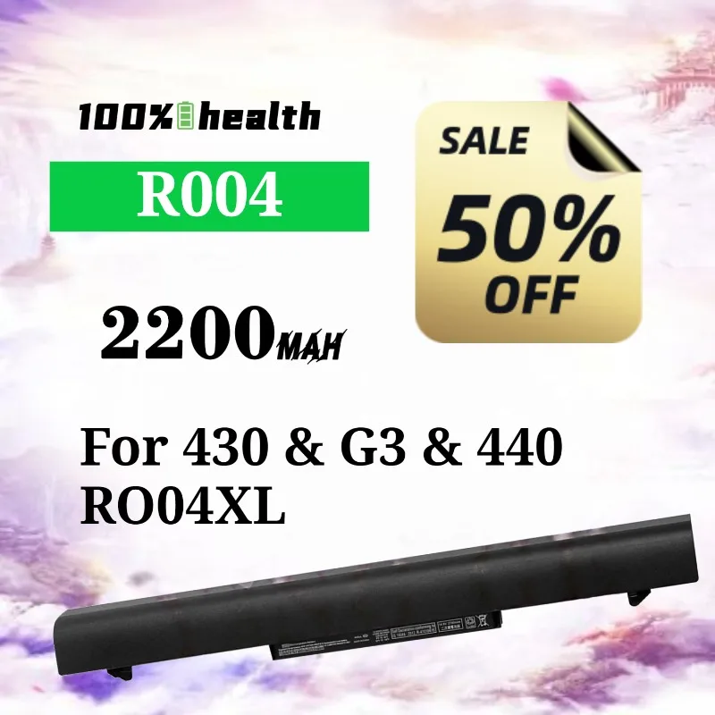 RO04 2200mAh Laptop Battery for HP 430 G3/440 G3/RO04XL Lithium Rechargeable Battery
RO04 2200mAh Laptop Battery for HP 430 G3/440 G3/RO04XL Lithium Rechargeable Battery