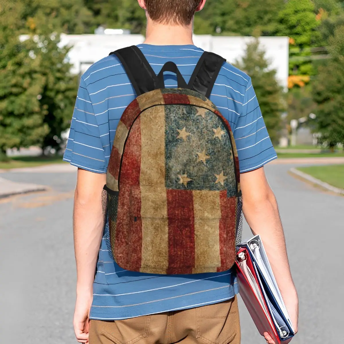 Vintage American Flag Backpack Student BookBag Kids School Bag Laptop Shoulder Bags for Boys Girls
Vintage American Flag Backpack Student BookBag Kids School Bag Laptop Shoulder Bags for Boys Girls