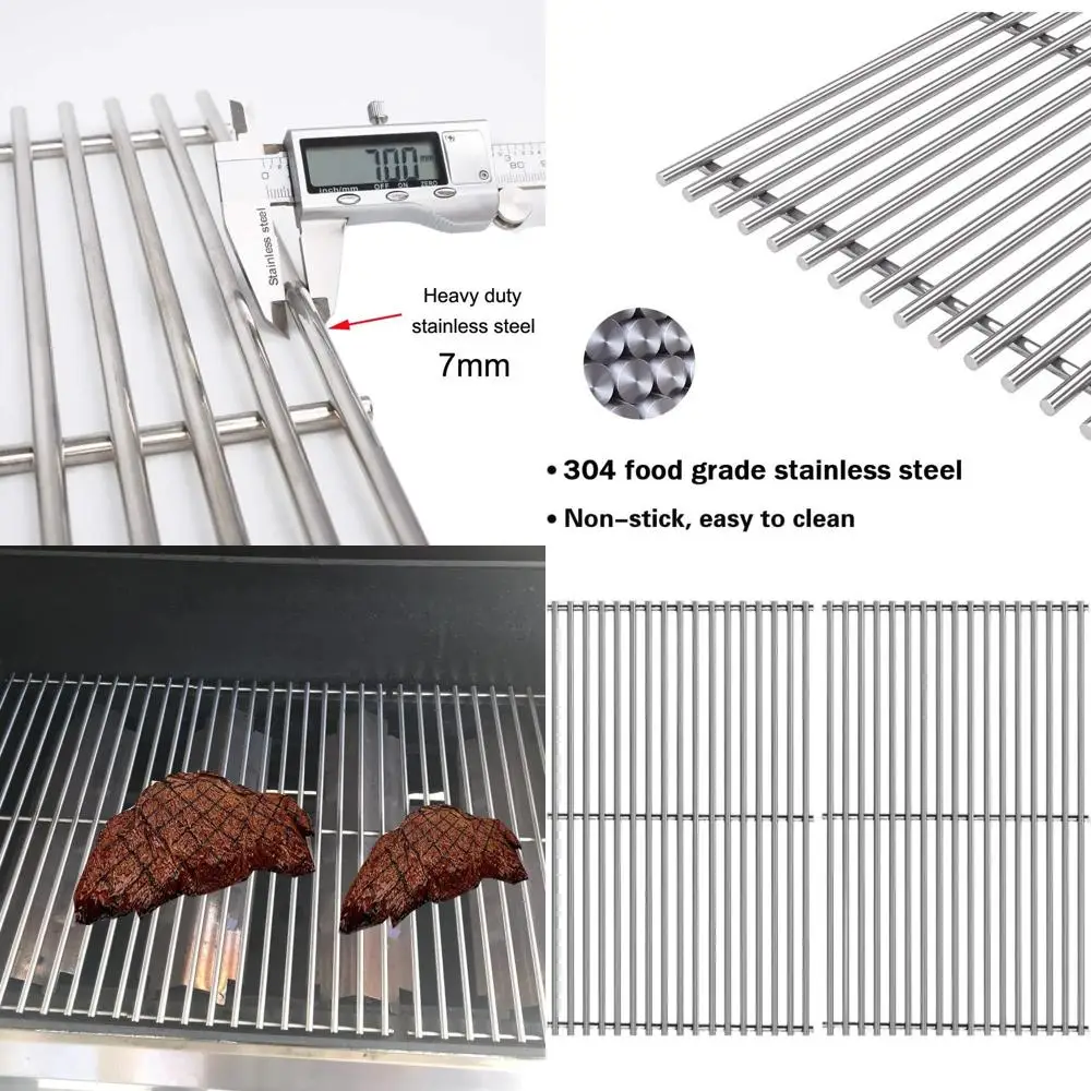 19.25 Stainless Steel Cooking Grids, 2-Pack Replacement for Nexgrill Grills, Models 720-0163, 720-0511, 720-0430, 720-0433
19.25 Stainless Steel Cooking Grids, 2-Pack Replacement for Nexgrill Grills, Models 720-0163, 720-0511, 720-0430, 720-0433