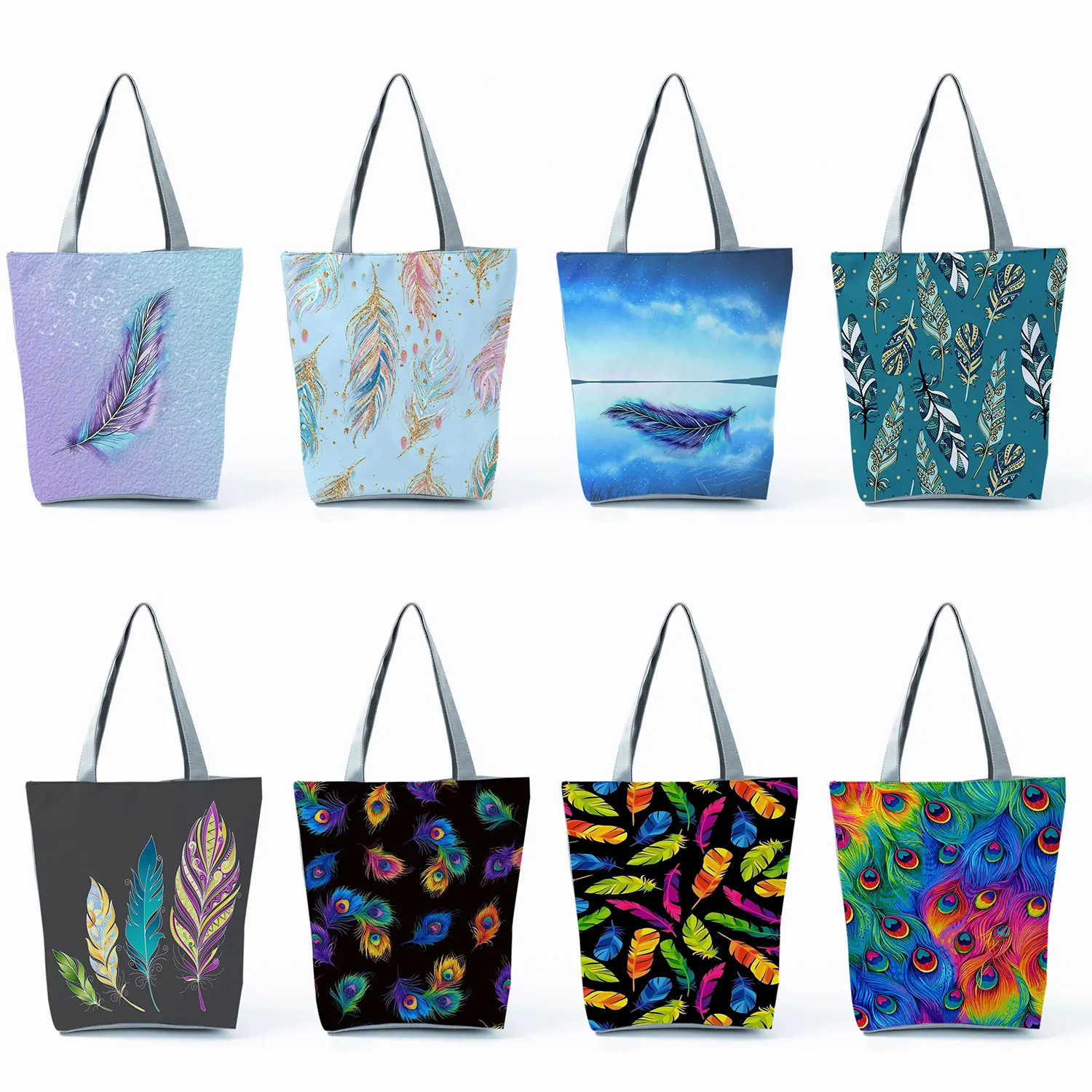 Portable Fashion Feather Print 2022 Women Casual Harajuku New Travel Handbag Shoulder Bags High Capacity Beach Shopping Bag Tote
Portable Fashion Feather Print 2022 Women Casual Harajuku New Travel Handbag Shoulder Bags High Capacity Beach Shopping Bag Tote