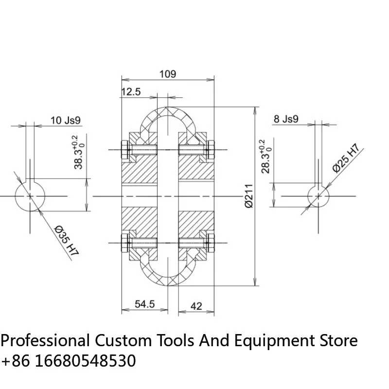 FCHigh Quality Rubber Shaft Tyre Flexible Coupling for Mechanical Equipment
FCHigh Quality Rubber Shaft Tyre Flexible Coupling for Mechanical Equipment