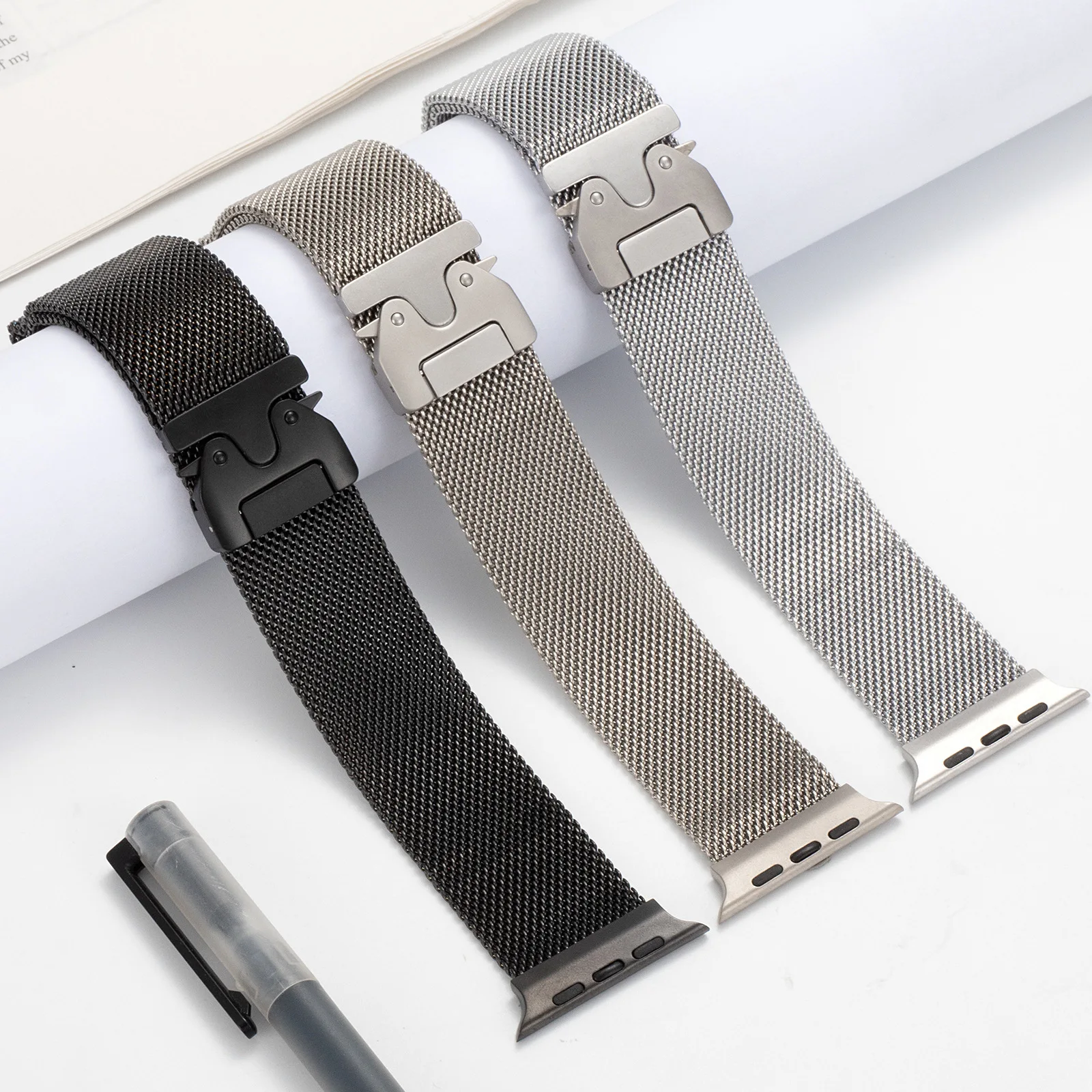 Suitable for Apple Watch S10 Milanese New Watch Strap s987 Titanium Alloy Stainless Steel Ultra2 Umbrella Buckle Hand Strap
Suitable for Apple Watch S10 Milanese New Watch Strap s987 Titanium Alloy Stainless Steel Ultra2 Umbrella Buckle Hand Strap