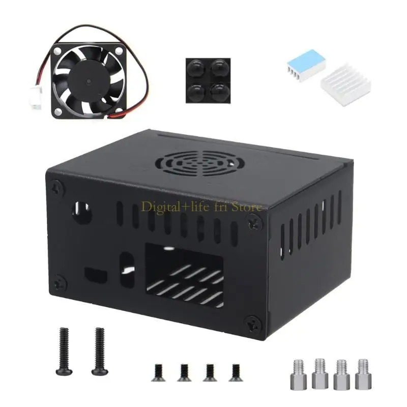 E06D Metal Enclosure with Cooling System 3010 Fan Heatsinks for Orange Zero3 Mini PC Board Maintain Prevent Overheating
E06D Metal Enclosure with Cooling System 3010 Fan Heatsinks for Orange Zero3 Mini PC Board Maintain Prevent Overheating